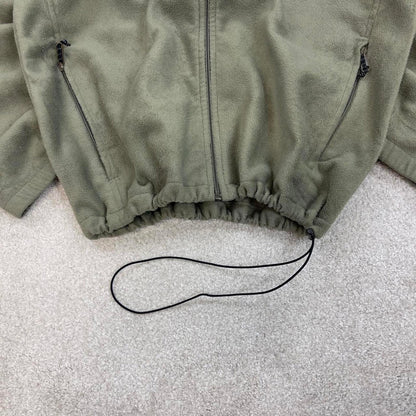 Khaki Columbia technical zip up fleece Large y2k style autumn adjustable waist