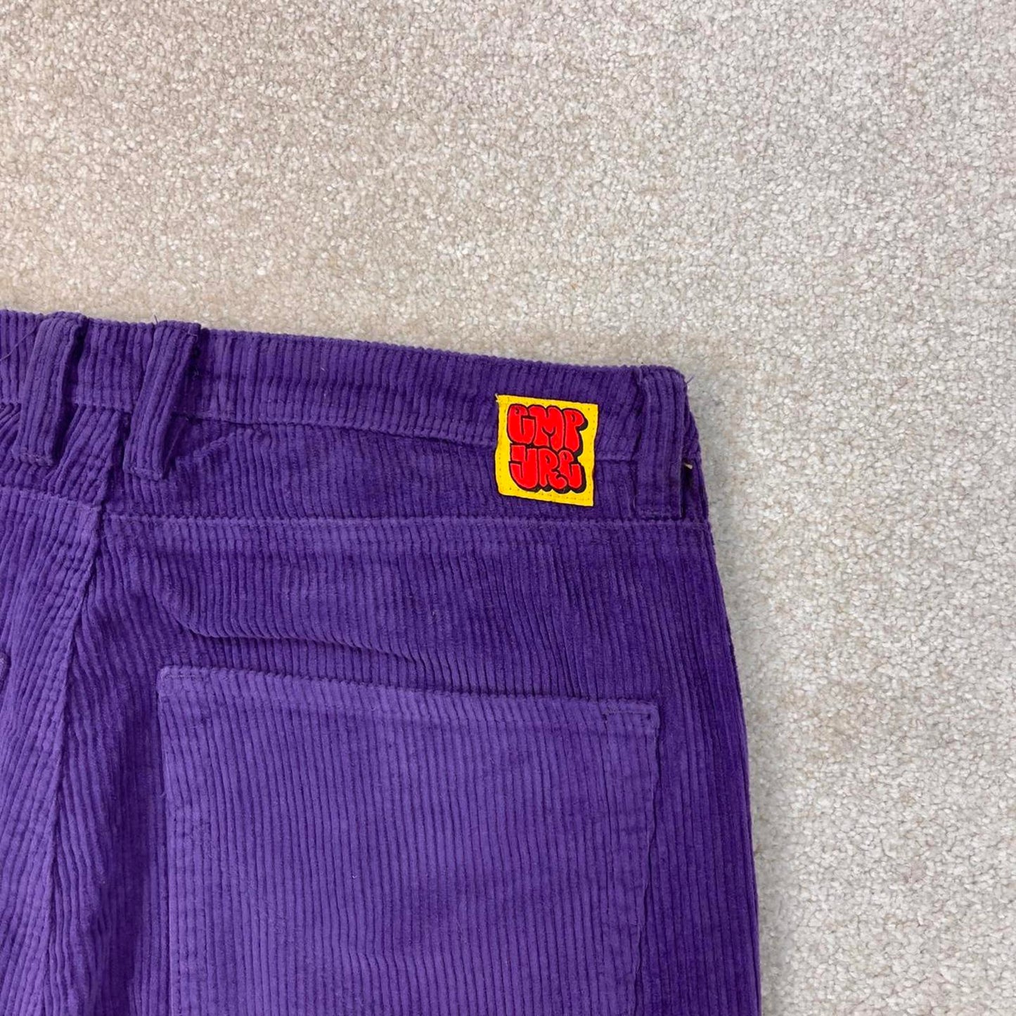 Purple Empyre wide wale jumbo corduroy trousers W34L31 chunky baggy cord pants 90s skate style