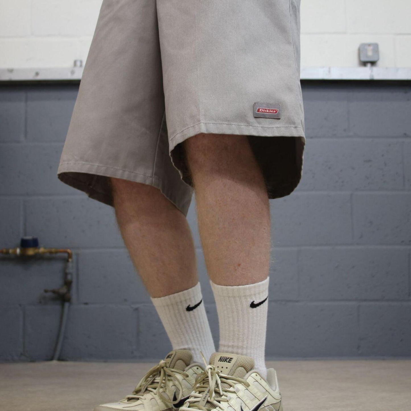Dickies baggy carpenter shorts grey Twill chino skater style shorts loose long leg