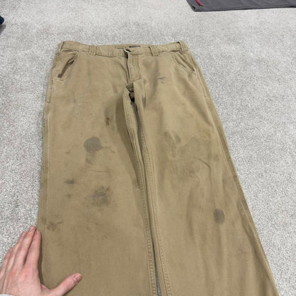 Y2K vintage carhartt carpenter pants khaki Relaxed fit canvasy skate style workwear cargo pants