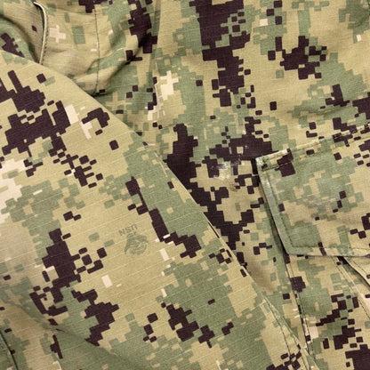 US Navy cargo pants Small baggy green USN digital camouflage trousers double knee adjustable cuffs