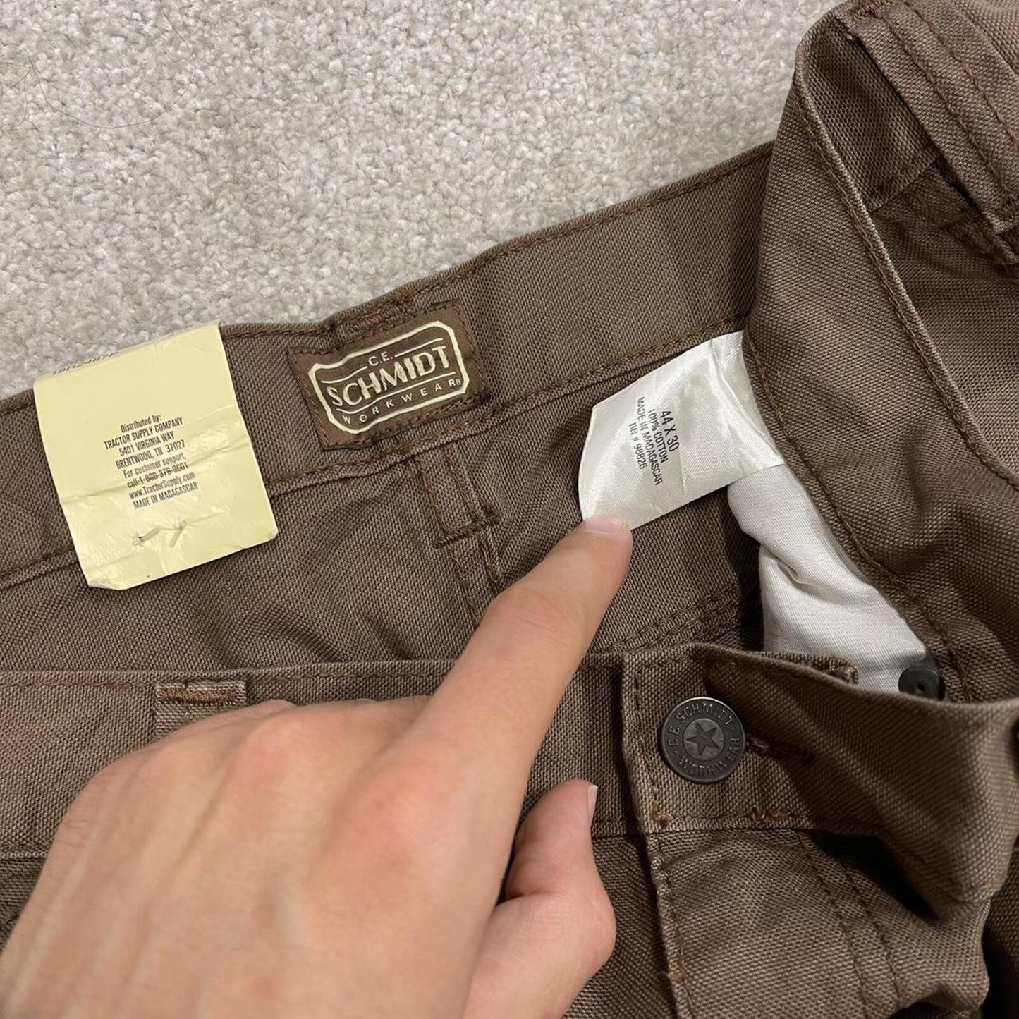 Baggy canvas cargo shorts carpenter brown Schmidt skater style work shorts summer