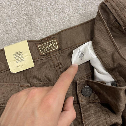 Baggy canvas cargo shorts carpenter brown Schmidt skater style work shorts summer