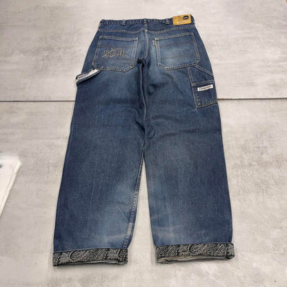 Baggy Snoop Dogg carpenter jeans W34L33 embroidered y2k style rare wide leg