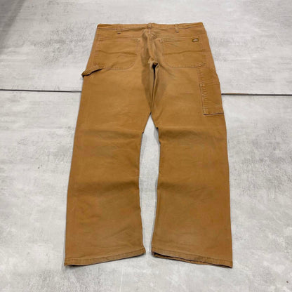 Tan Dickies carpenter jeans W38L30 loose canvas 90s skater style cargo pants