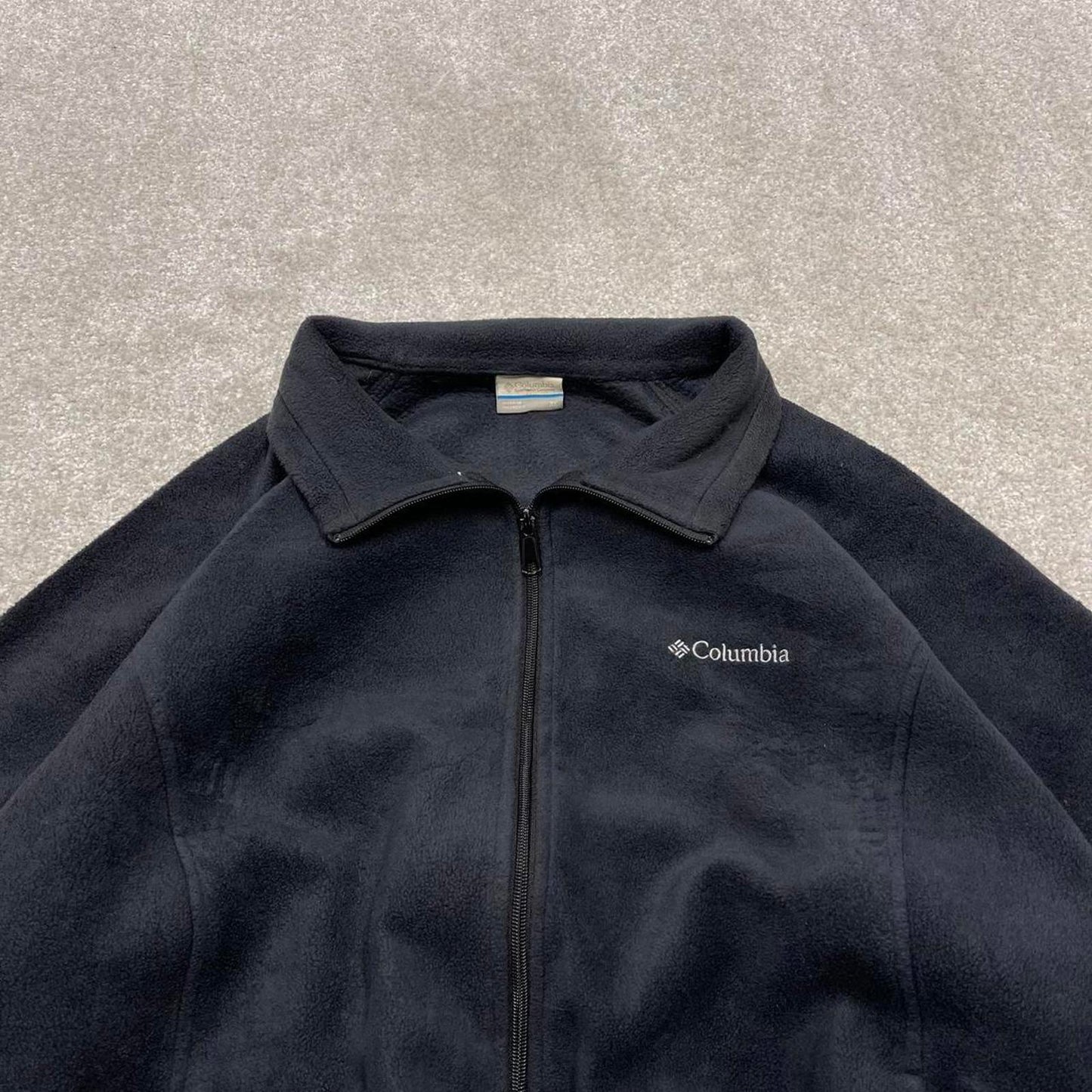 00s Columbia technical fleece 3XL women's black full zip up y2k style autumn adjustable waist