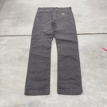 Mens Carhartt pants W33 L32 grey straight leg 90s style canvasy skater pants