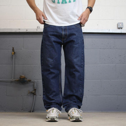 Blue Levis 505 jeans W38L30 blue loose straight leg y2k style pants red tab logo