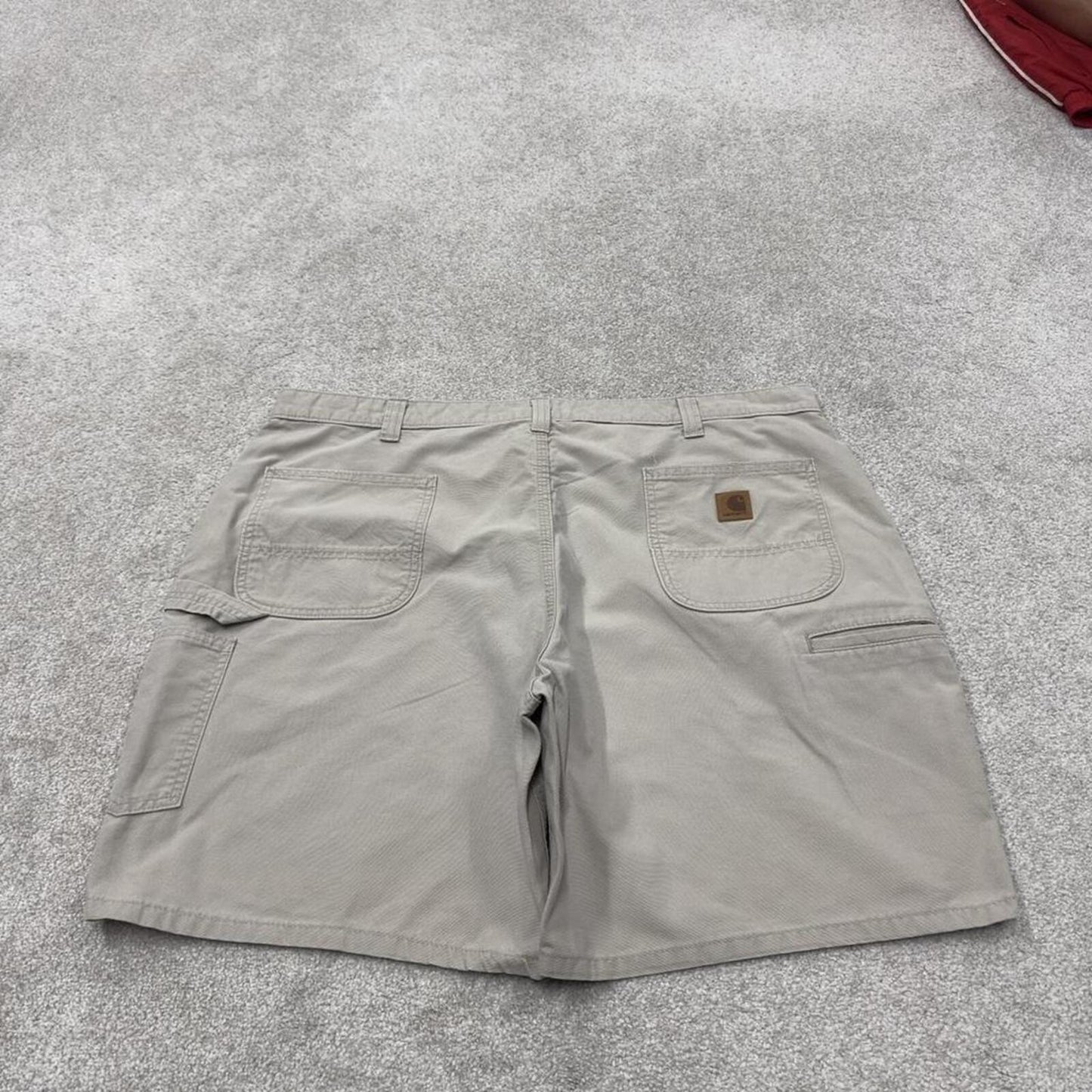 Vintage Carhartt carpenter shorts beige Loose cargo skater style relaxed workwear