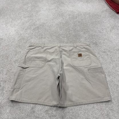 Vintage Carhartt carpenter shorts beige Loose cargo skater style relaxed workwear