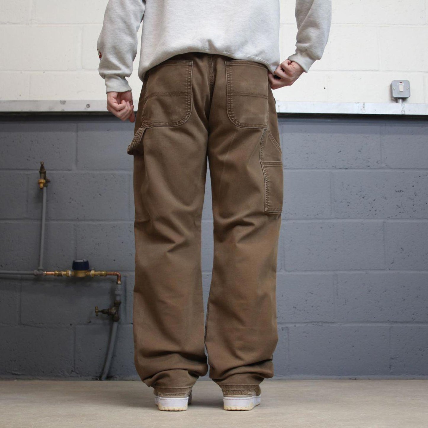 90s Dickies carpenter jeans workwear W36L34 00s skate style brown canvasy worker cargos