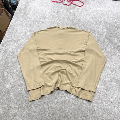 00s Nautica knit 1/4 zip polo embroidered XL men's beige knitted pull over y2k 90s style