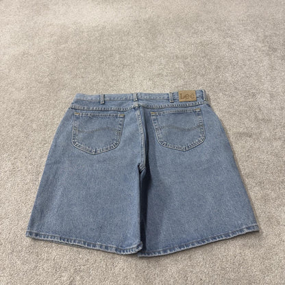 Lee baggy denim shorts y2k blue Loose skate style summer shorts