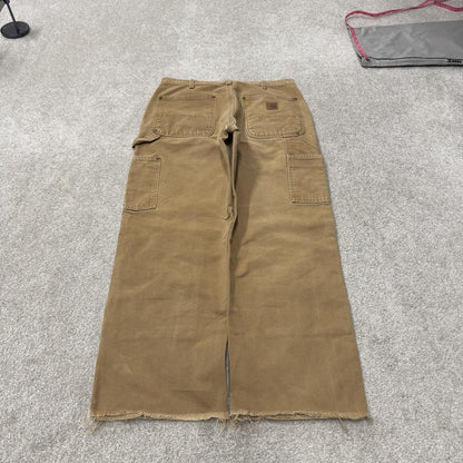 Y2K Carhartt double knee carpenter jeans tan Loose leg canvas skate style workwear cargo pants