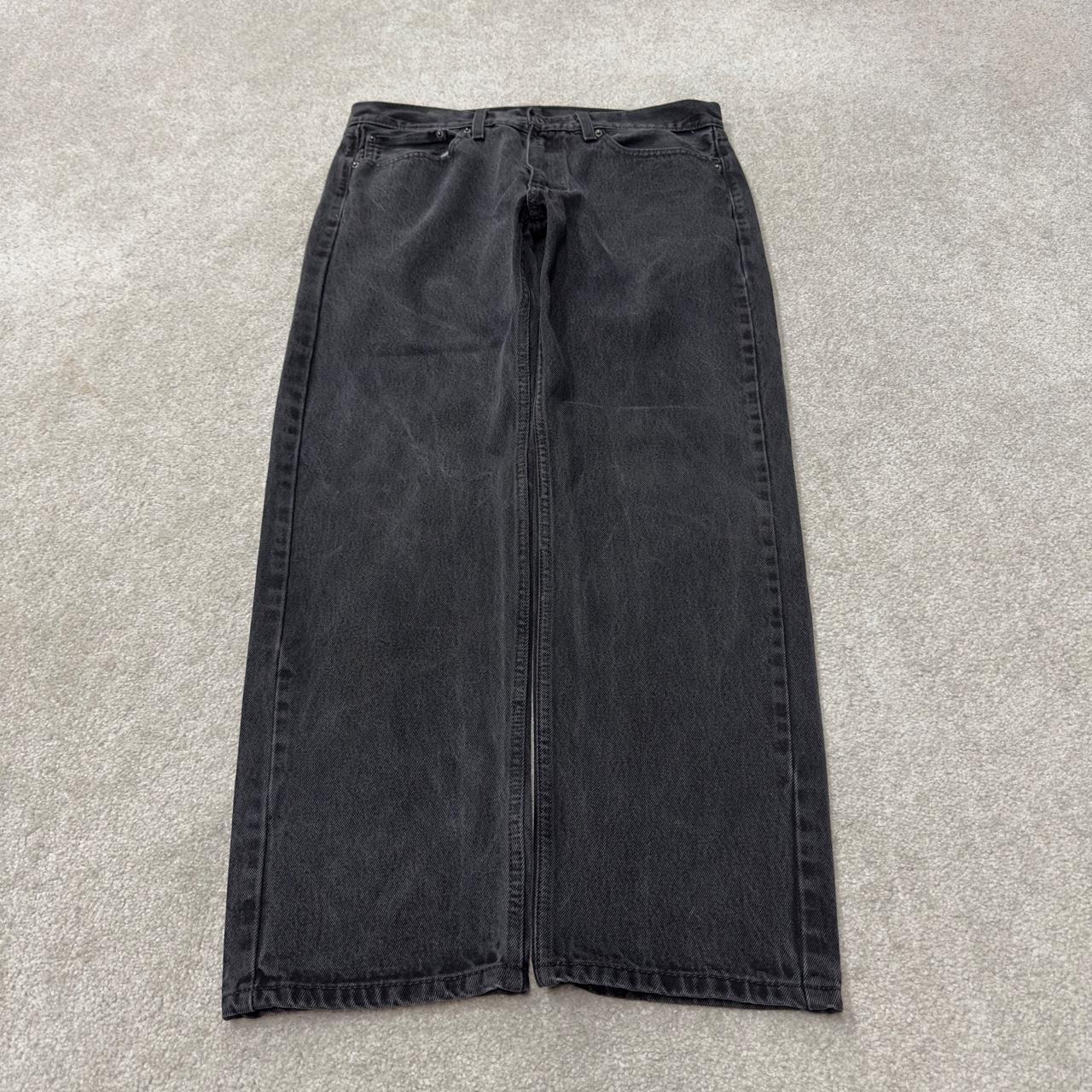Levi’s 505 jeans y2k W36L30 black straight leg 505 pants red tab logo