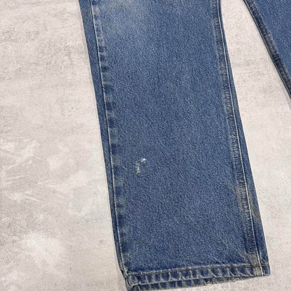 Blue vintage Carhartt jeans W40 L32 Loose traditional fit thick denim work jeans