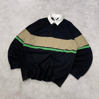 Black H&M Vintage-Inspired Rugby Shirt S