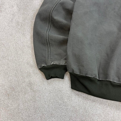 Vintage Green Carhartt hooded active jacket Large technical canvas 90s style skater bomber