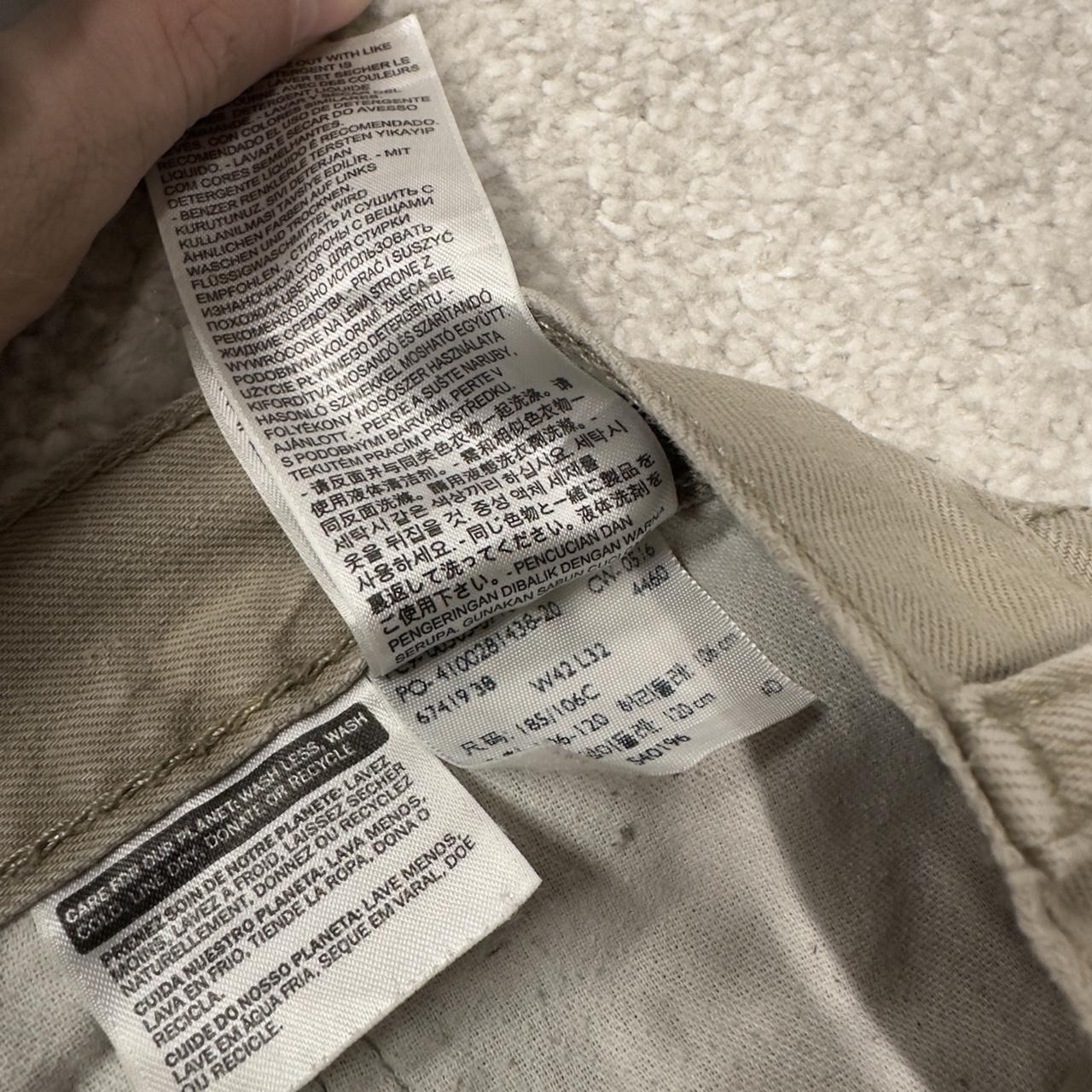 Levi’s 505 straight fit jeans Y2K beige 100% cotton pants red tab logo