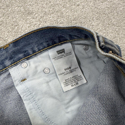 Levi’s 505 jeans y2k W34L32 blue denim Levi’s straight leg red tab logo 2000s style pants