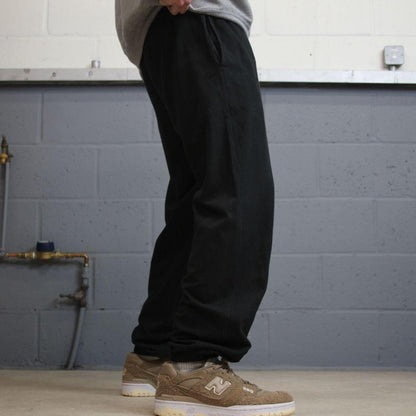 Baggy Champion sweat pants cuffed joggers black loose floaty lightweight tracksuit bottoms