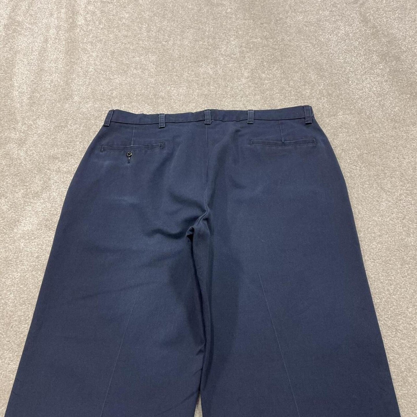 Vintage skater work pants faded navy W37L29 Loose chino style skate trousers Red Kap workwear