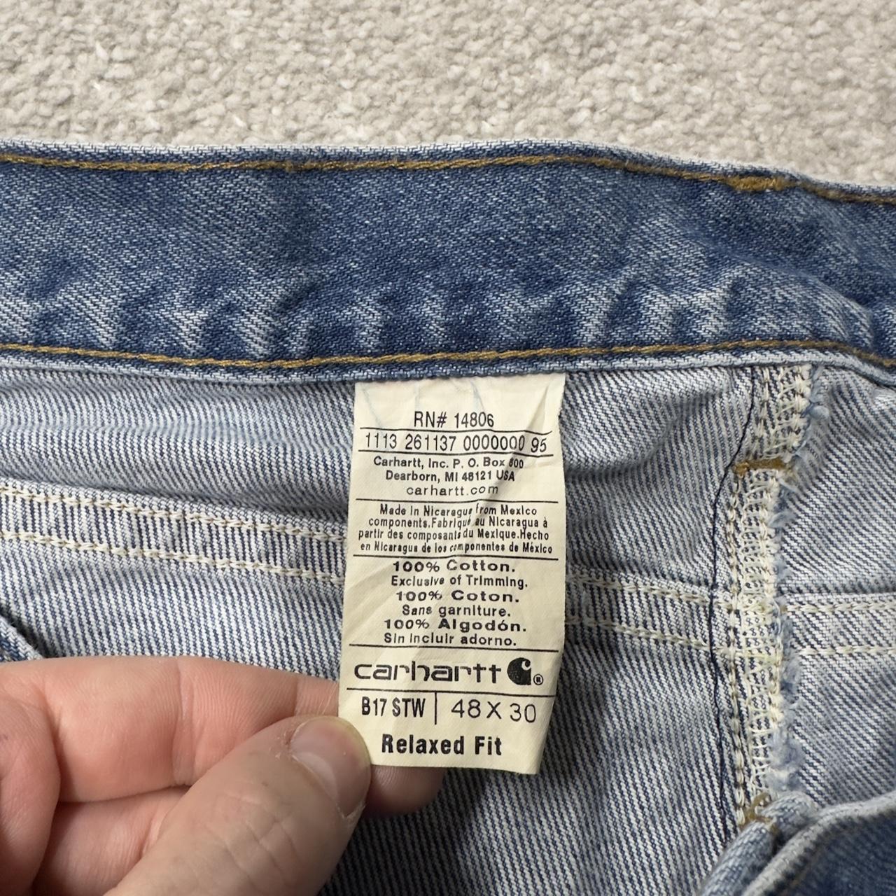 Baggy Carhartt jeans y2k blue denim Loose relaxed fit skater 2000s style workwear pants