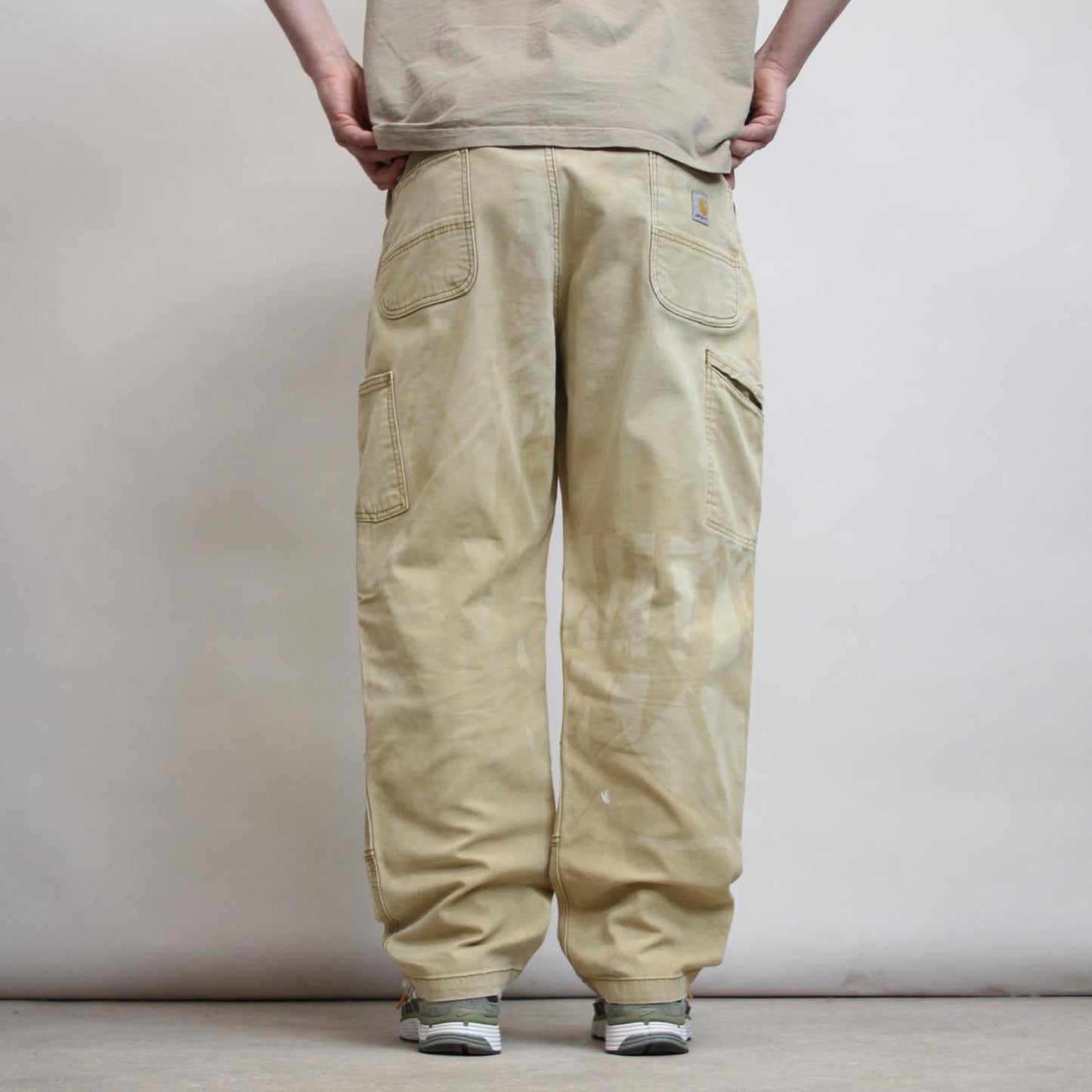 Carhartt double knee carpenter pants W40 L30 loose tan 90s style cargo skater pants