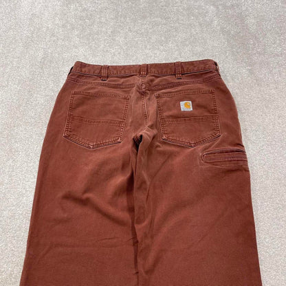 Carhartt carpenter jeans Y2K brick red loose relaxed fit skate style cargo work pants