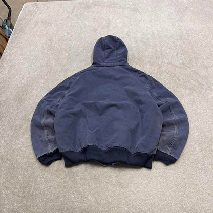 Vintage Carhartt jacket hooded active XL Men's blue technical canvas 90s style skater bomber