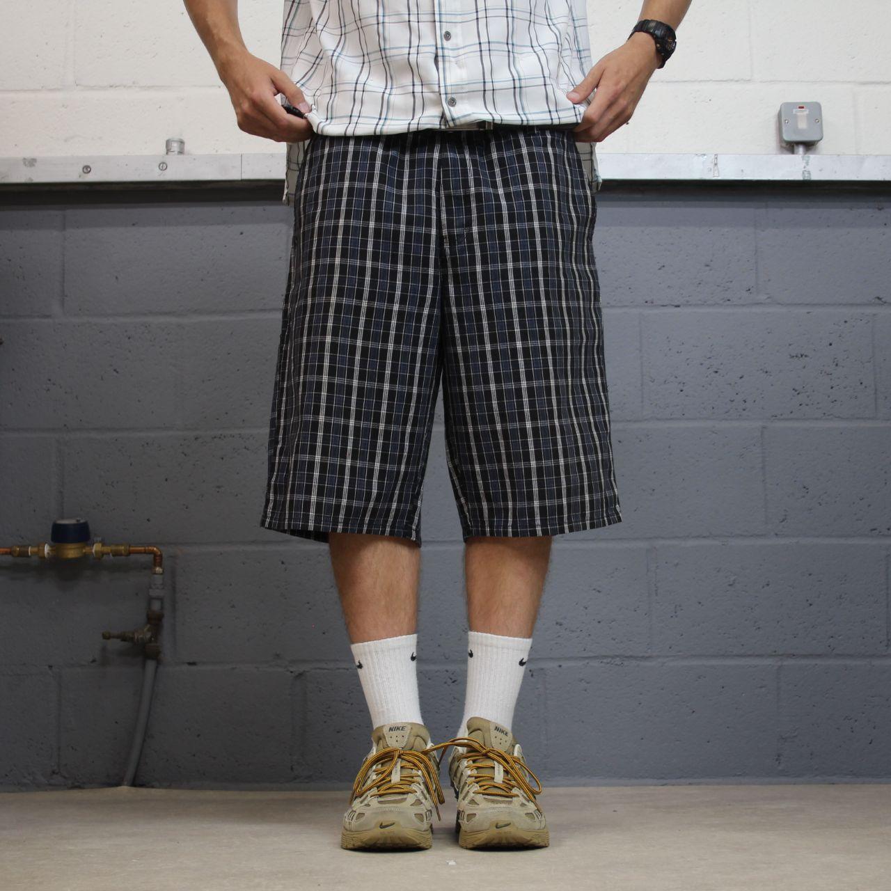 Dickies checkered chino shorts carpenter navy black Chino skater / surf shorts loose fit festival