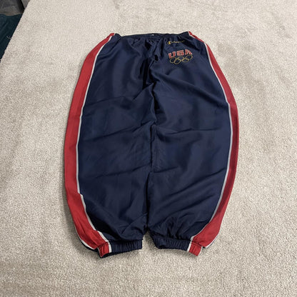 Vintage Champion USA Olympics baggy tracksuit bottoms navy XL
