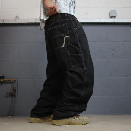 Baggy carpenter jeans y2k black DrunkNMunky loose skater cargos