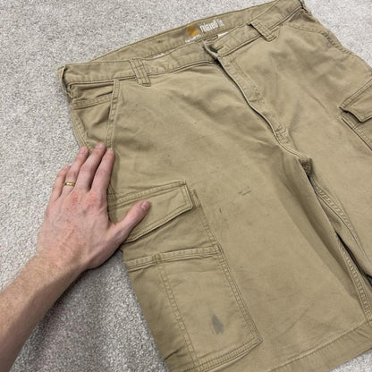 Carhartt cargo shorts loose canvas khaki Canvasy relaxed fit skate style shorts