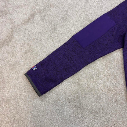 Purple Champion technical fleece Large 1/4 zip up pull over y2k autumn knit style Carroll