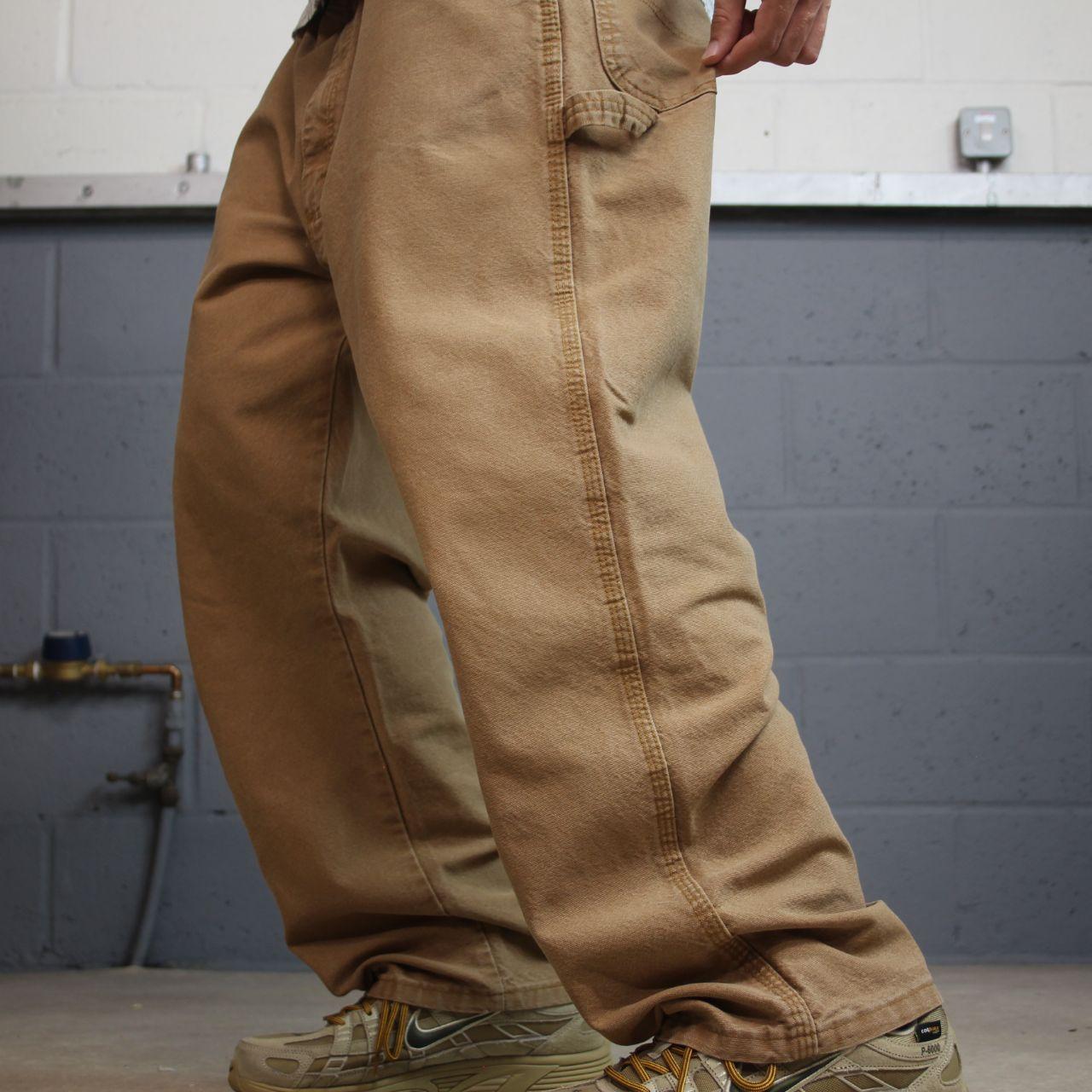 Canvas carpenter jeans y2k loose W40L30 tan brown