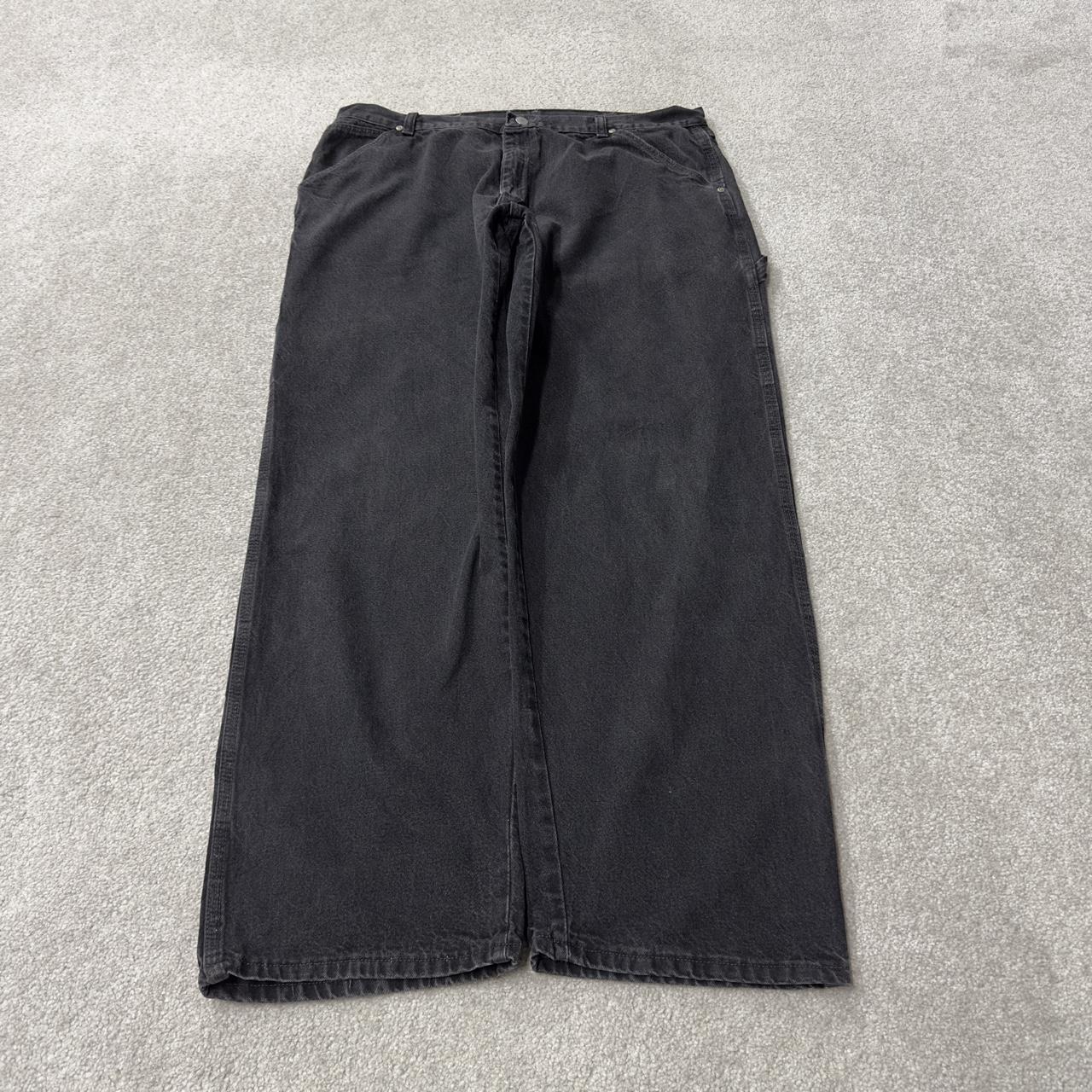 Wrangler baggy wide leg jeans y2k carpenter black Loose fit skater work pants