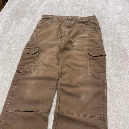 Y2K baggy Dickies double knee work pants brown Canvas skater style cargo carpenter jeans