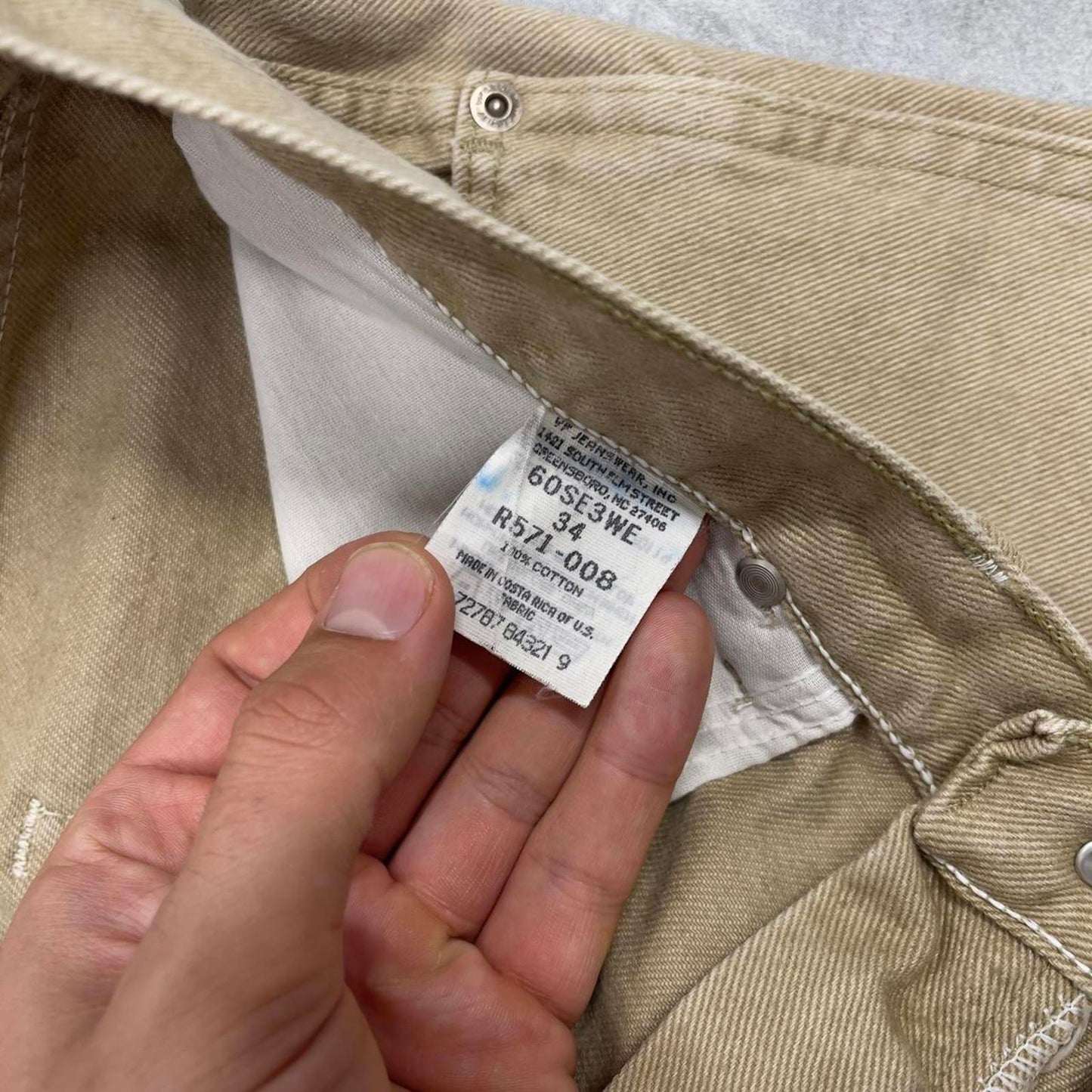 Vintage baggy stone Wrangler jorts W34