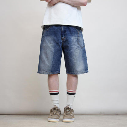 Baggy denim jorts W36 loose skater style hip hop shorts