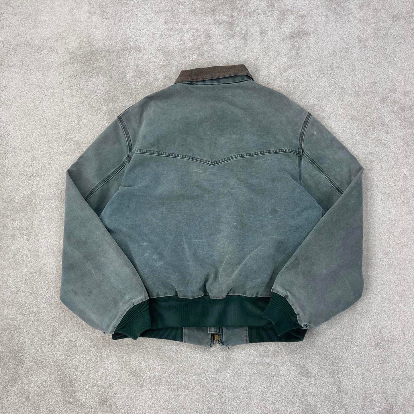 Vintage turquoise Carhartt Santa Fe bomber jacket XL Detroit cropped