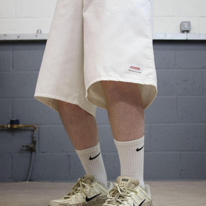 Dickies carpenter shorts long leg white Twill chino skater style shorts loose long leg
