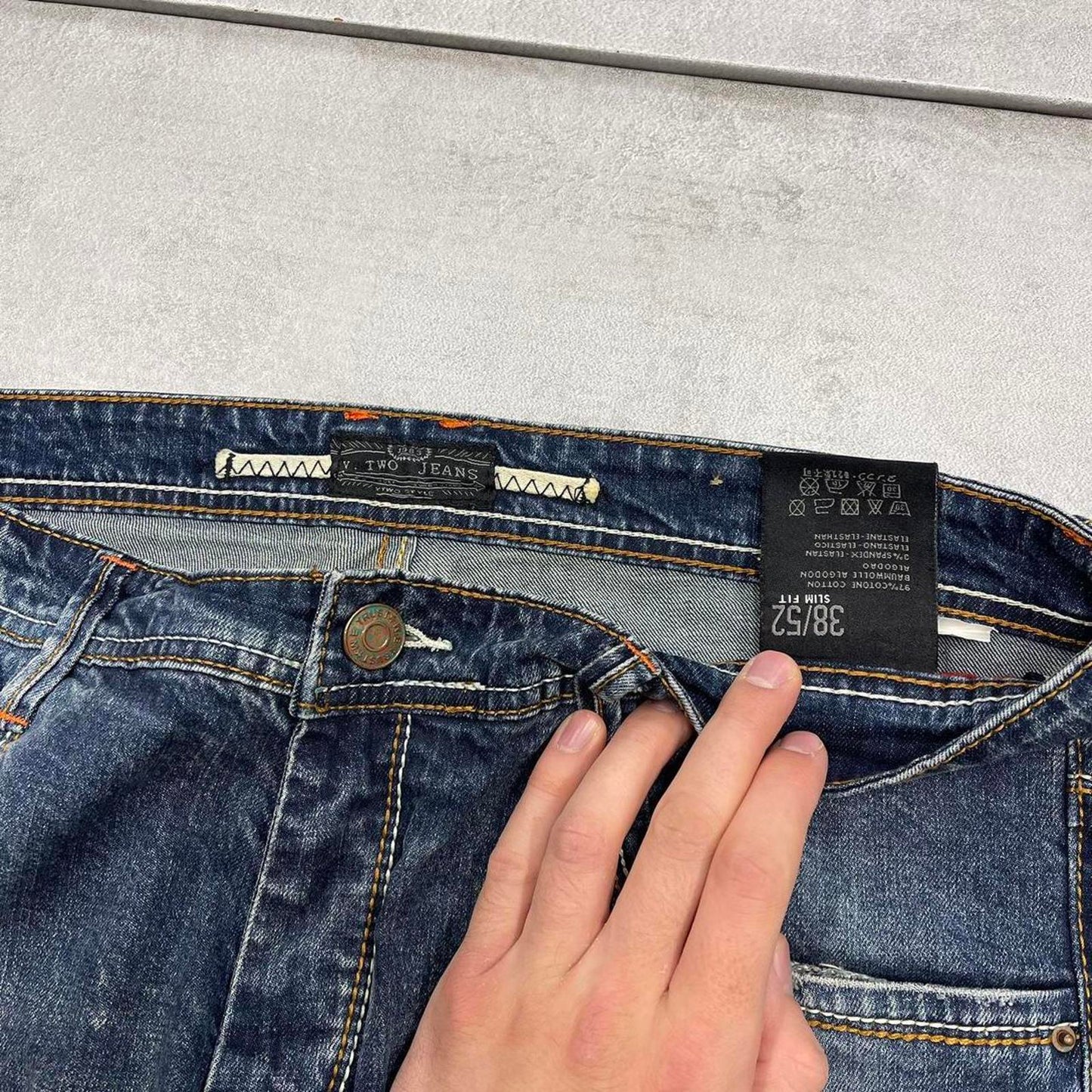 Two Jeans Y2k jeans W38L32 hip hop denim Y2K style jeans