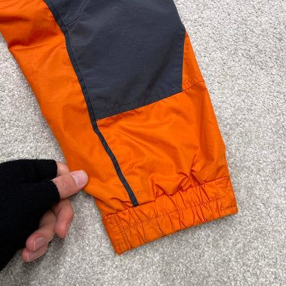 Y2K Columbia technical jacket orange Hooded paneled embroidered adjustable tech coat