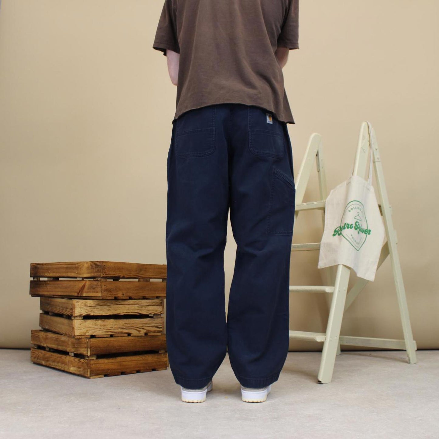 Navy Carhartt Carpenter pants W36L29 relaxed fit 90s style skater cargos