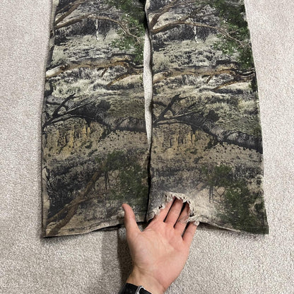 Mossy Oak camo jeans Y2K khaki Straight leg stretch Realtree forest camouflage pants