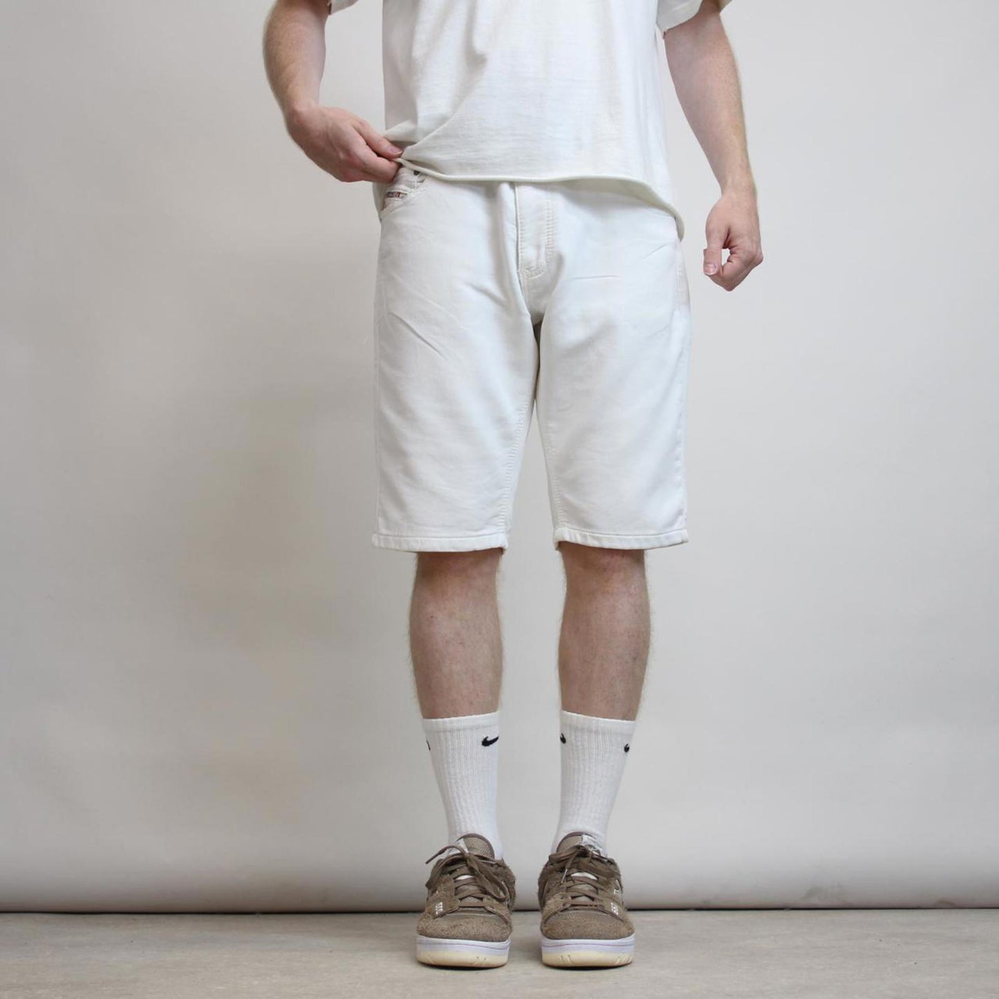 White mens Redox jorts W38