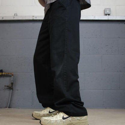 Carhartt y2k chino style trousers black Loose straight leg skater 2000s style workwear pants
