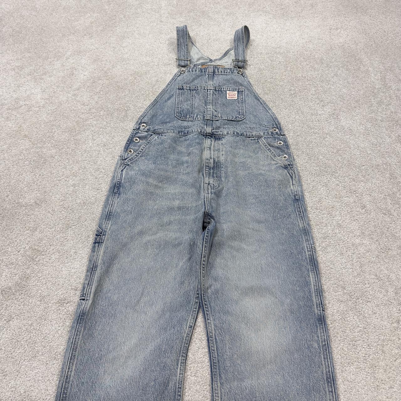 Vintage Levi’s red tab logo dungarees 00s denim overalls blue