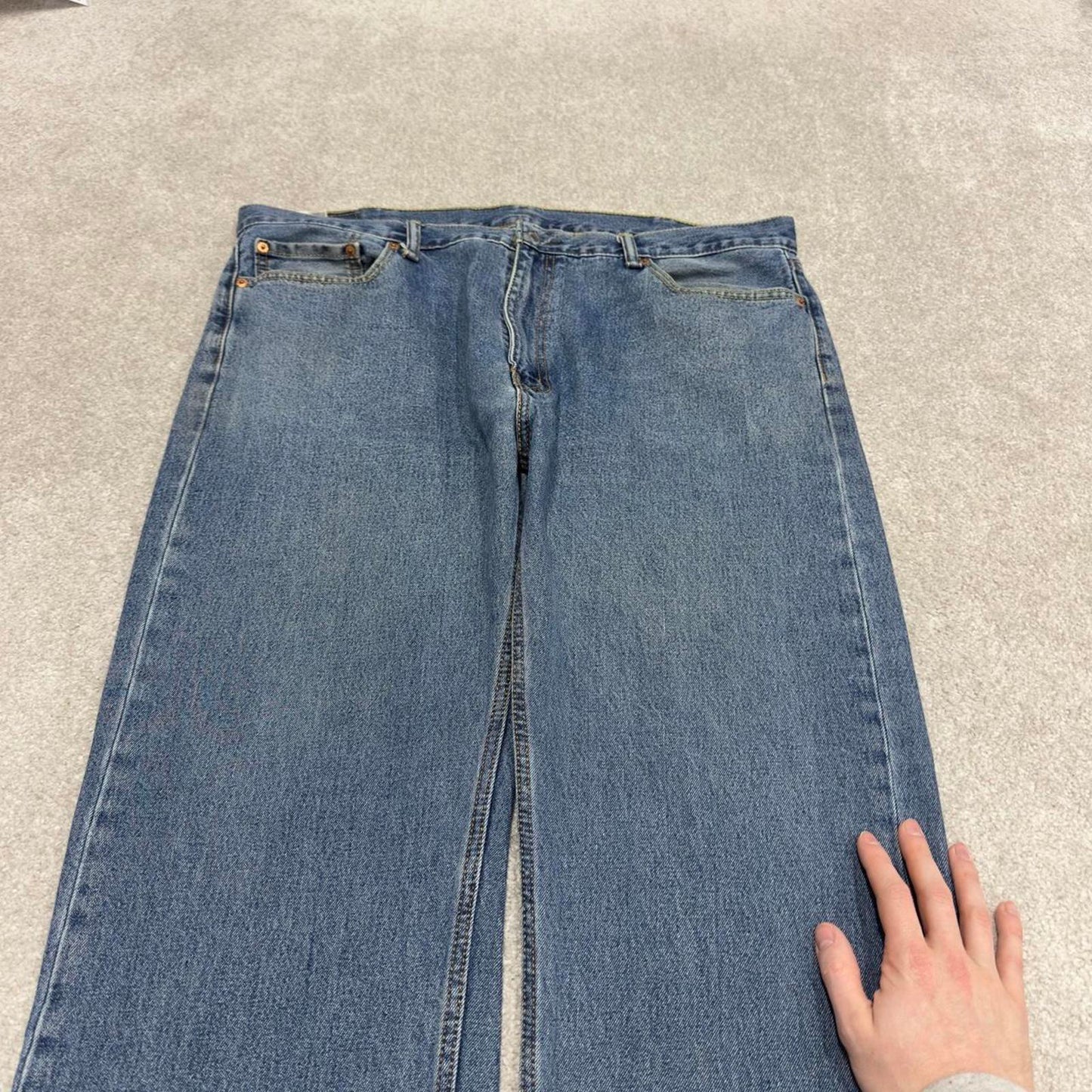 Vintage Y2K Levi’s 505 jeans blue Straight leg 00s style denim pants red tab logo